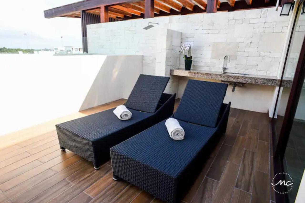 Апартаменты Penthouse Blue Luxury La Veleta Тулум Экстерьер фото