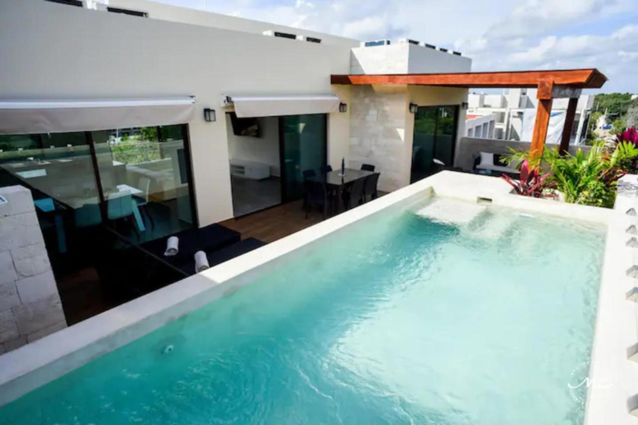 Апартаменты Penthouse Blue Luxury La Veleta Тулум Экстерьер фото