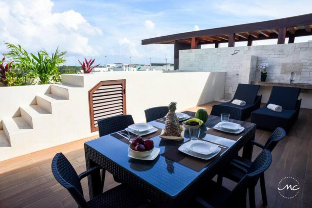 Апартаменты Penthouse Blue Luxury La Veleta Тулум Экстерьер фото
