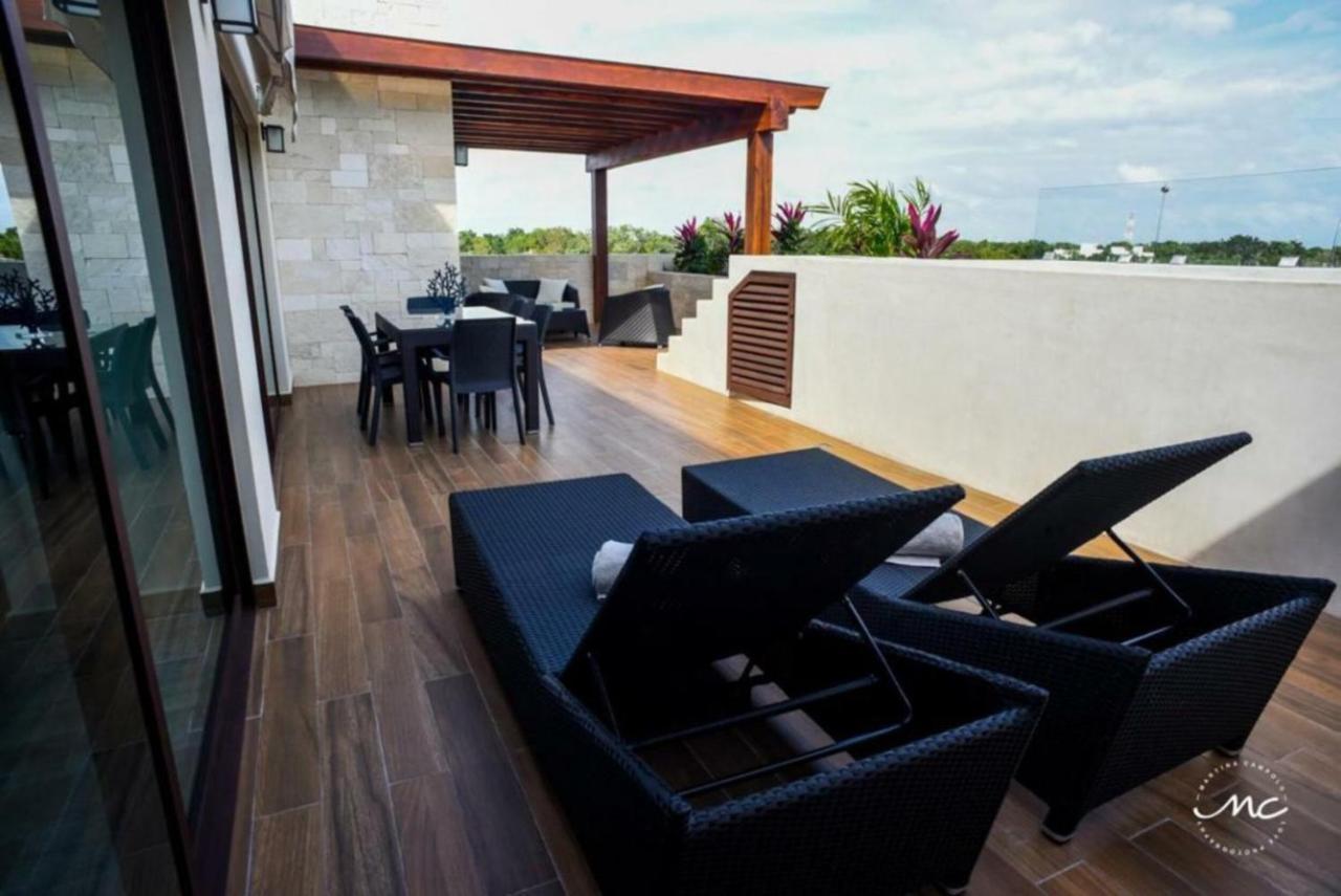 Апартаменты Penthouse Blue Luxury La Veleta Тулум Экстерьер фото