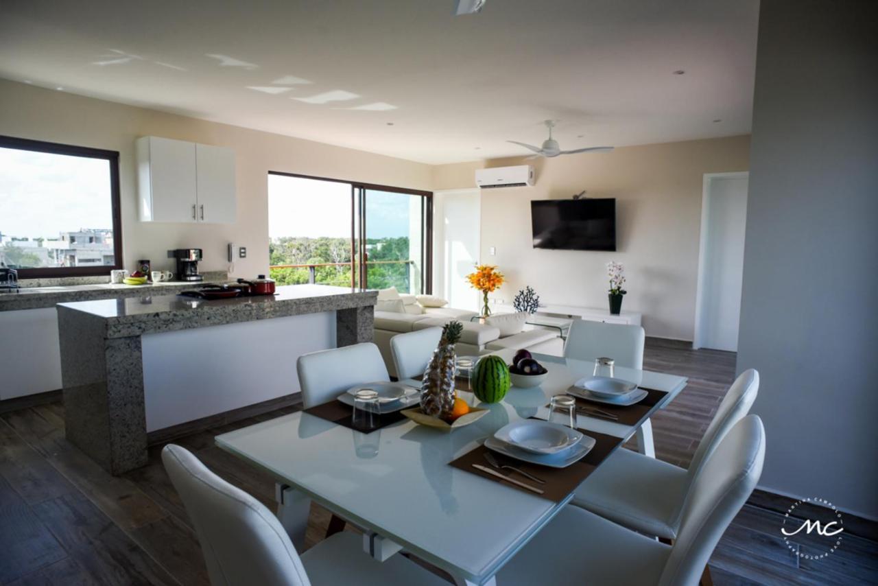 Апартаменты Penthouse Blue Luxury La Veleta Тулум Экстерьер фото